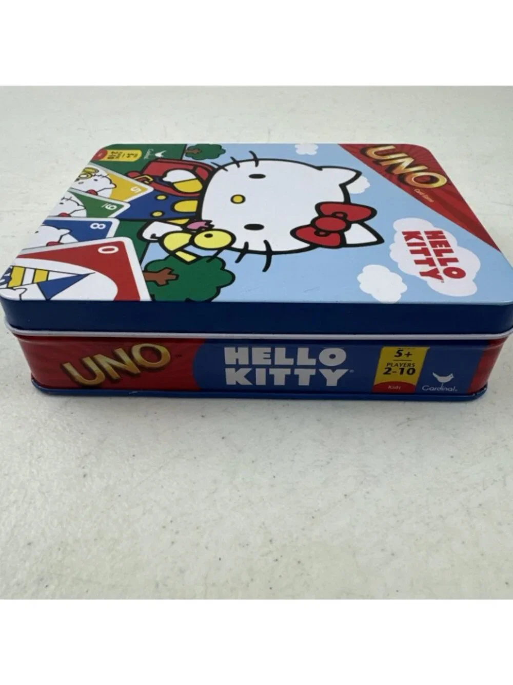 Sanrio Hello Kitty UNO Card Game In Tin Box Mattel 2012 RARE COMPLETE